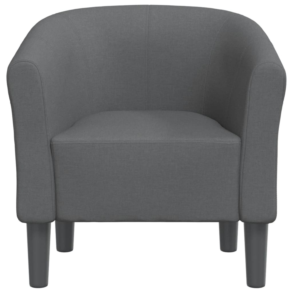 Tub Chair Dark Grey Fabric