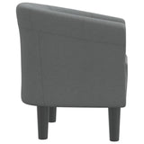 Tub Chair Dark Grey Fabric - Top-Down View