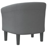 Tub Chair Dark Grey Fabric - 45-Degree Angle