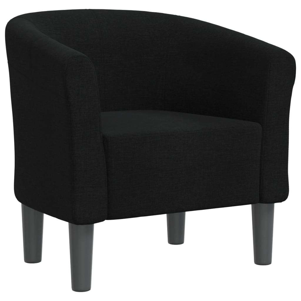 Tub Chair Black Fabric