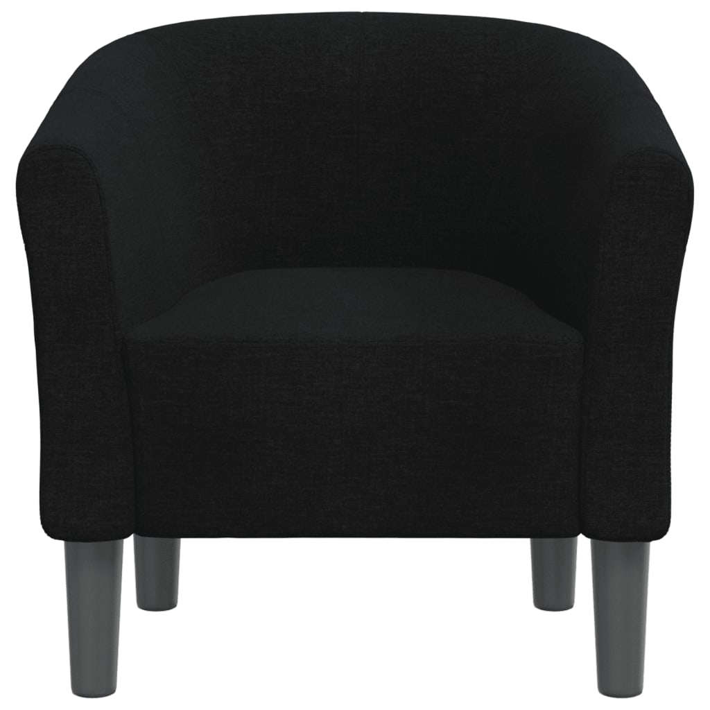 Tub Chair Black Fabric