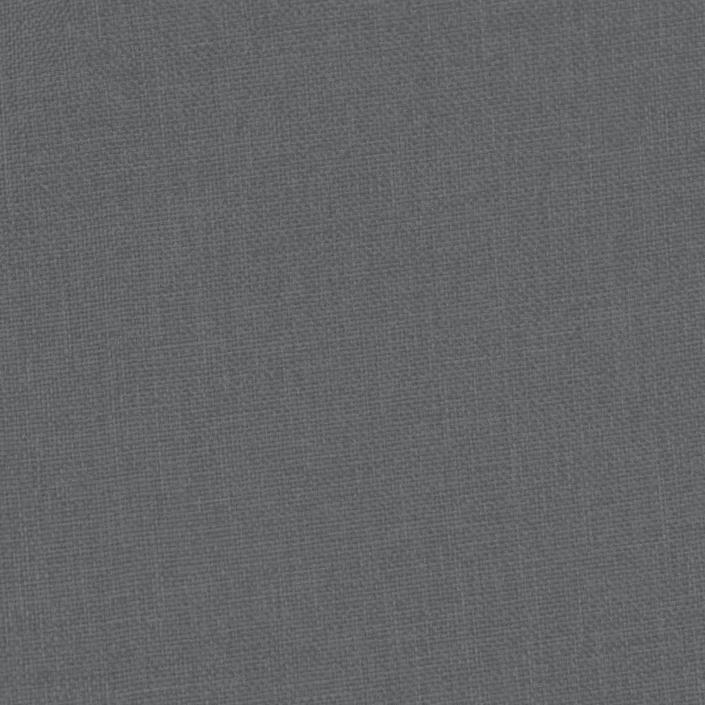 Tub Chair with Footstool Dark Grey Fabric