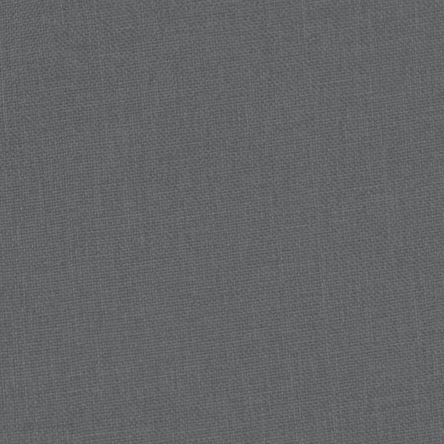 Tub Chair with Footstool Dark Grey Fabric