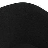 Tub Chair with Footstool Black Fabric