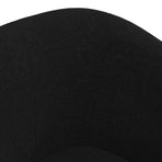 Tub Chair with Footstool Black Fabric