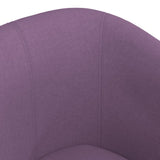 Tub Chair with Footstool Purple Fabric - Rear View