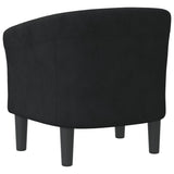 Tub Chair Black Velvet