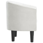 Tub Chair White Faux Leather