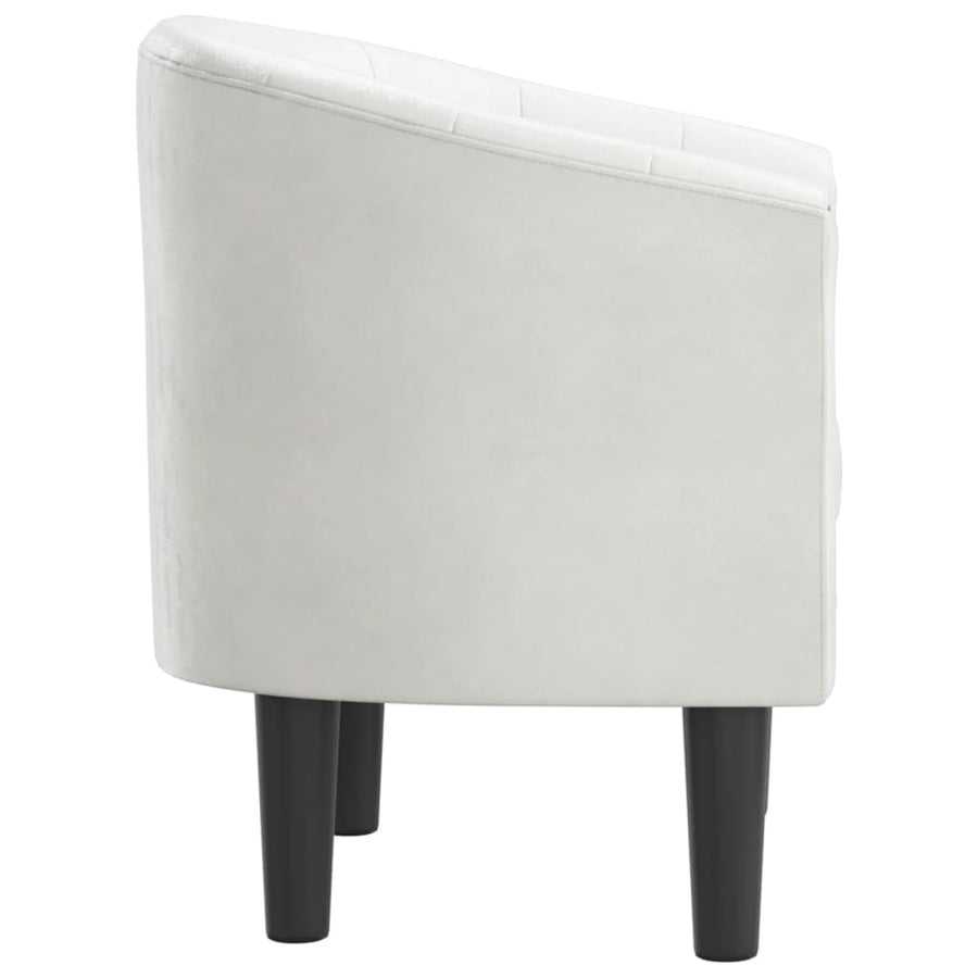 Tub Chair White Faux Leather