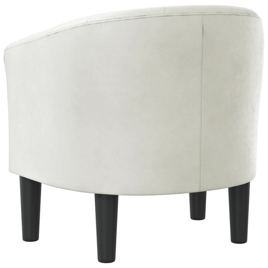 Tub Chair White Faux Leather