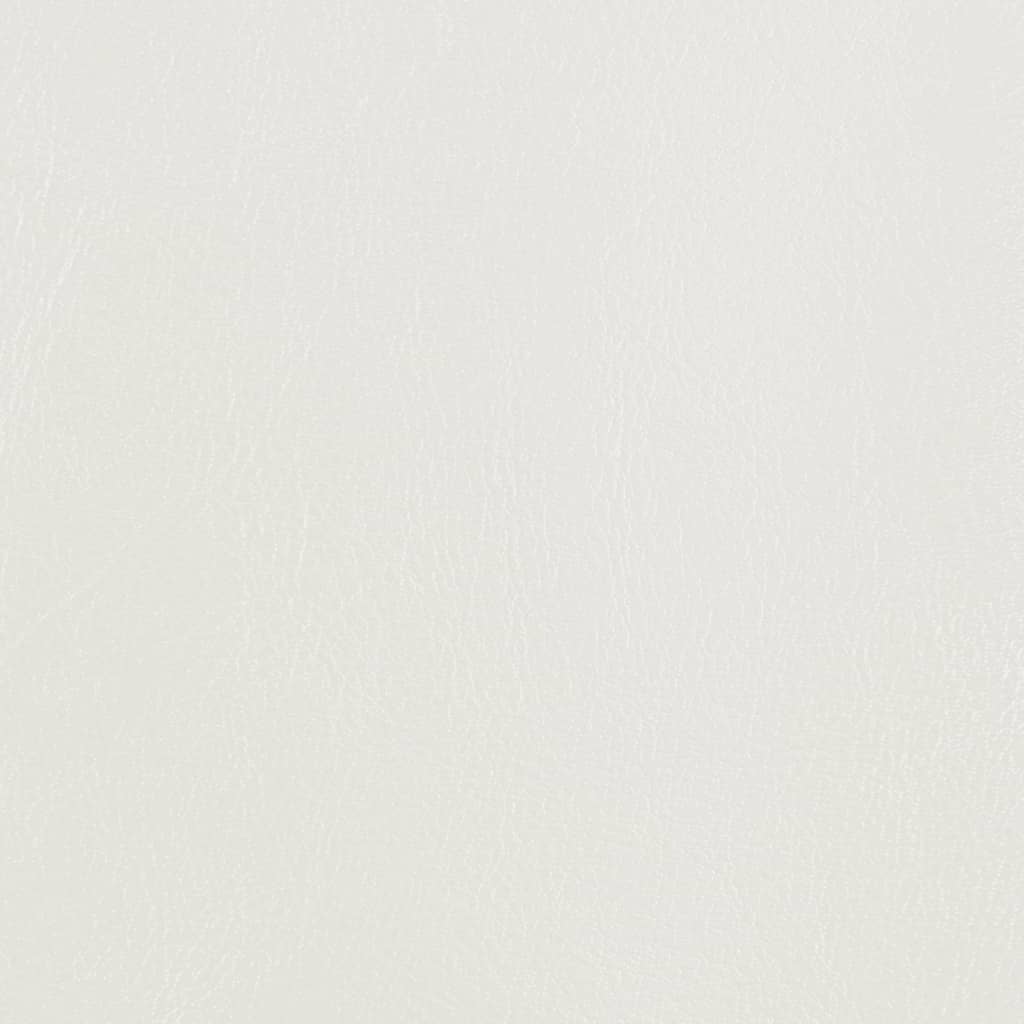 Tub Chair with Footstool White Faux Leather