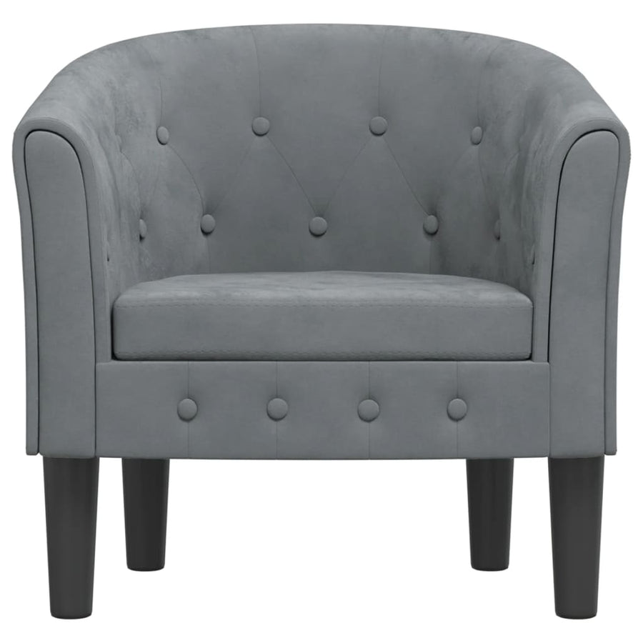 Tub Chair Dark Grey Velvet