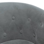 Tub Chair Dark Grey Velvet