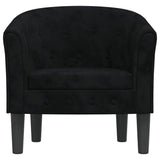 Tub Chair Black Velvet - Side View