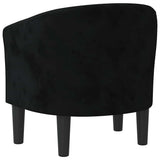 Tub Chair Black Velvet - 45-Degree Angle