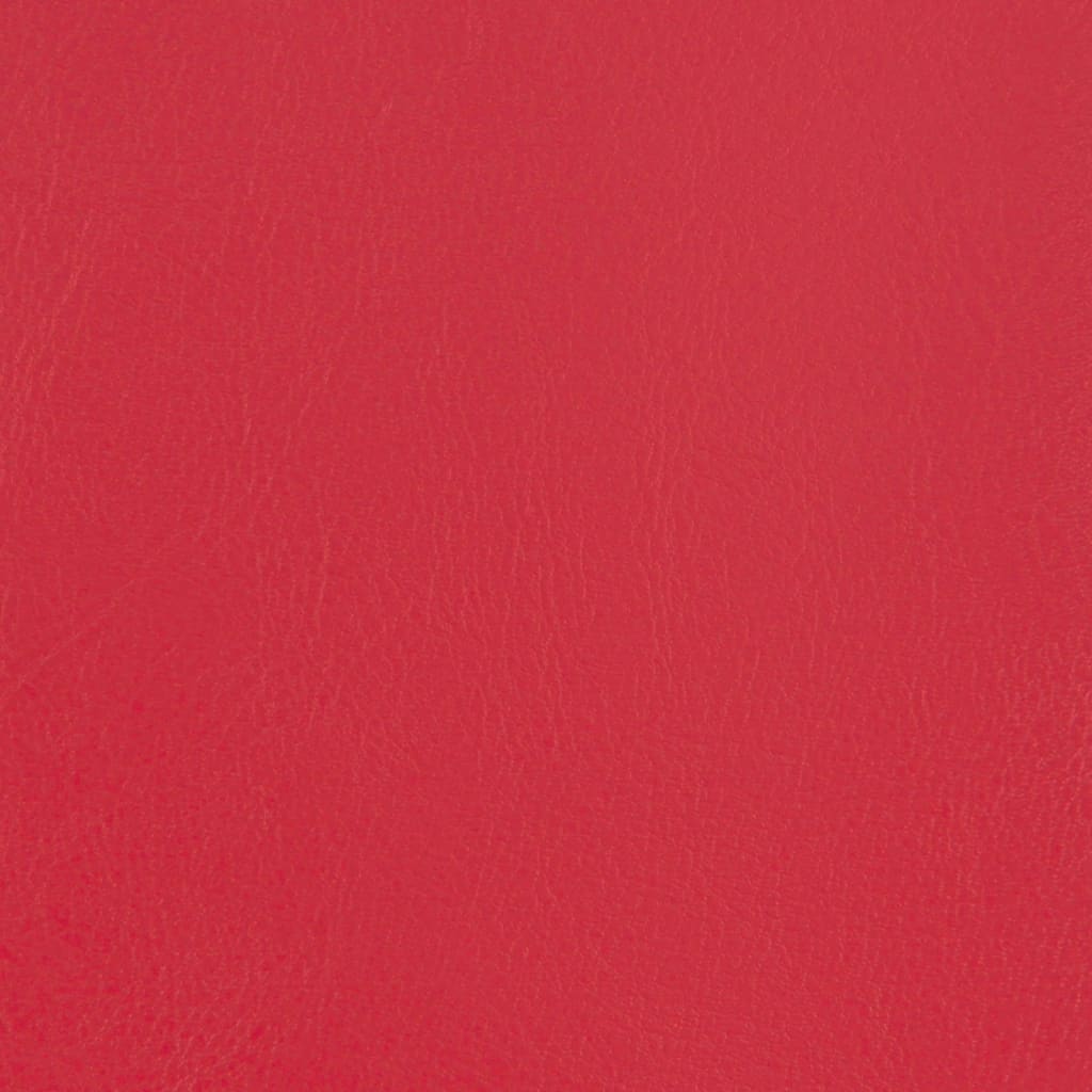 Tub Chair with Footstool Red Faux Leather
