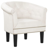 Tub Chair White Faux Leather