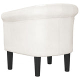 Tub Chair White Faux Leather