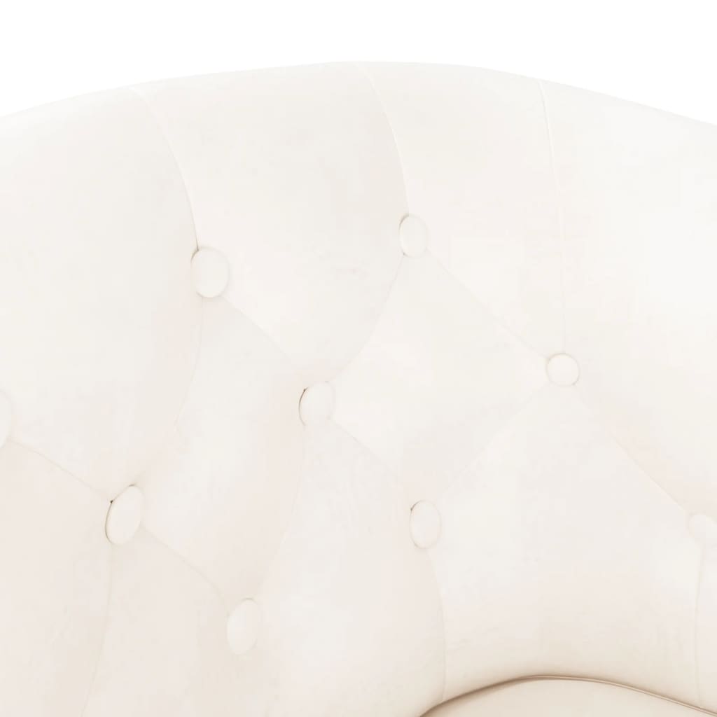 Tub Chair White Faux Leather