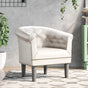 Tub Chair White Faux Leather
