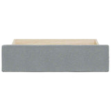 Bed Drawers 2 pcs Light Grey Engineered Wood and Fabric