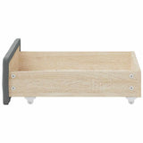 Bed Drawers 2 pcs Dark Grey Engineered Wood and Fabric - 45-Degree Angle