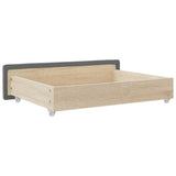 Bed Drawers 2 pcs Dark Grey Engineered Wood and Fabric - Rear View