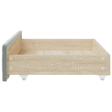 Bed Drawers 2 pcs Light Grey Engineered Wood and Velvet - 45-Degree Angle