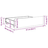 Bed Drawers 2 pcs Dark Grey Engineered Wood and Velvet - Low Angle