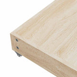 Bed Drawers 2 pcs Black Engineered Wood and Faux Leather - Close-Up Angle