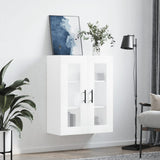 Wall Mounted Cabinet White 69.5x34x90 cm - Side View