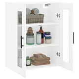 Wall Mounted Cabinet White 69.5x34x90 cm - 45-Degree Angle