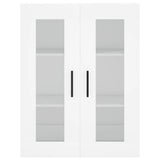 Wall Mounted Cabinet White 69.5x34x90 cm - Close-Up Angle