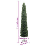 Slim Christmas Tree with Stand 300 cm PVC - Close-Up Angle