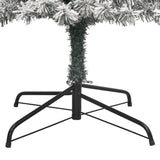 Slim Christmas Tree with Stand and Flocked Snow 270 cm PVC - 45-Degree Angle