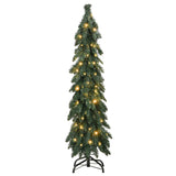 Artificial Pre-lit Christmas Tree with 80 LEDs 150 cm - Side View