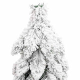 Artificial Pre-lit Christmas Tree with 60 LEDs and Flocked Snow 120 cm - 45-Degree Angle