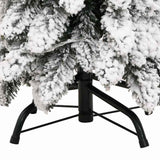 Artificial Pre-lit Christmas Tree with 60 LEDs and Flocked Snow 120 cm - Low Angle