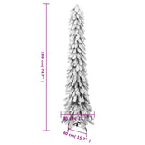 Artificial Pre-lit Christmas Tree with 100 LEDs and Flocked Snow 180 cm