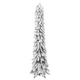 Artificial Pre-lit Christmas Tree with 100 LEDs and Flocked Snow 180 cm - Top-Down View