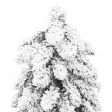 Artificial Pre-lit Christmas Tree with 100 LEDs and Flocked Snow 180 cm - 45-Degree Angle
