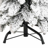 Artificial Pre-lit Christmas Tree with 100 LEDs and Flocked Snow 180 cm - Low Angle