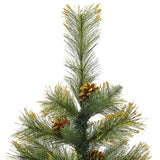 Artificial Hinged Christmas Tree with Cones 150 cm - Top-Down View