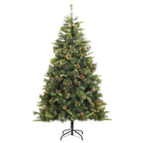 Artificial Hinged Christmas Tree with Cones 180 cm - Front View