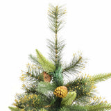 Artificial Hinged Christmas Tree with Cones 180 cm - Top-Down View
