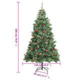 Artificial Hinged Christmas Tree with Cones and Berries 180 cm - Extra Image