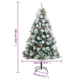 Artificial Hinged Christmas Tree with Cones and Berries 180 cm - Extra Image