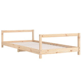 Kids Bed Frame 90x190 cm Solid Wood Pine - Side View