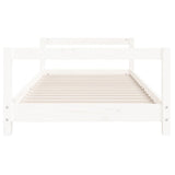 Kids Bed Frame White 90x190 cm Solid Wood Pine - Top-Down View