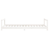 Kids Bed Frame White 90x190 cm Solid Wood Pine